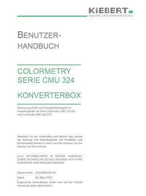15 024000 DE Colormetry Konverterbox Handbuch